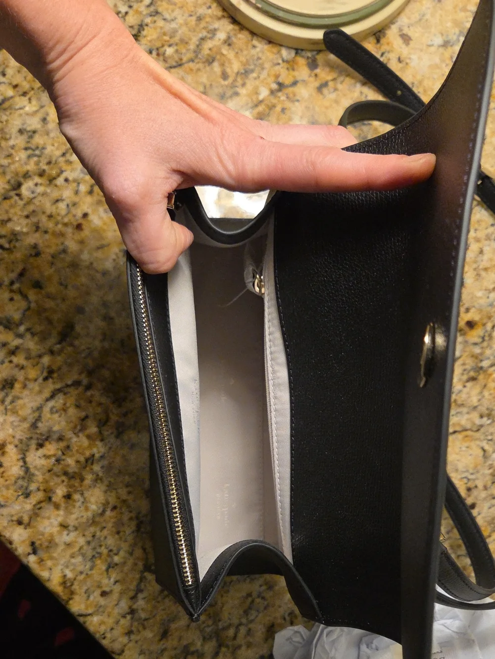 kate spade New York Darcy Top Handle Satchel In Black Leather.